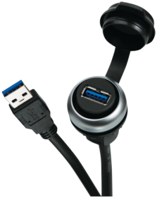 MSDD pass-through USB 3.0 form A, 3.0 m cable, design silver 